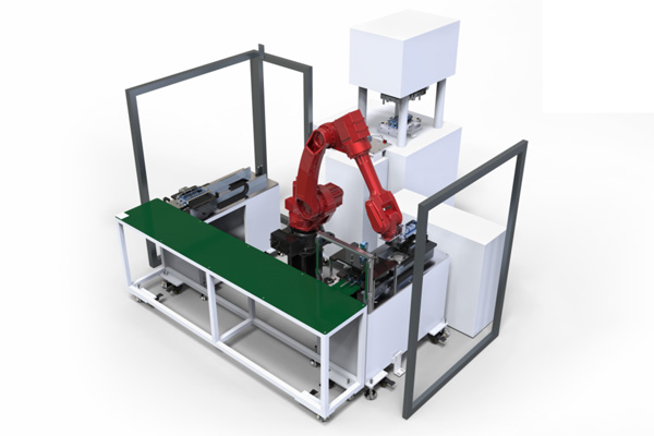 機器人配合立式注塑機埋入應用方案