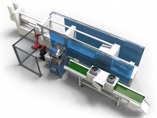 六關節機器人應用于壓軸行業
