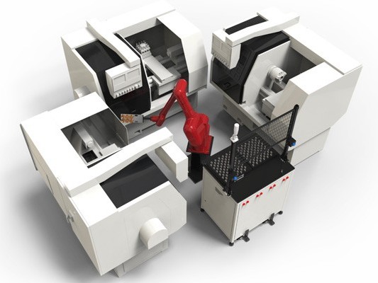 機器人車床上下料方案